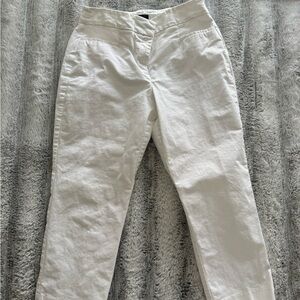 Ann Taylor White Women's Capris - Tailored High Waist